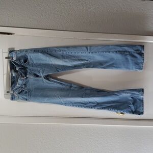 Levis Juniors 7 stretch denim flare jeans light wash